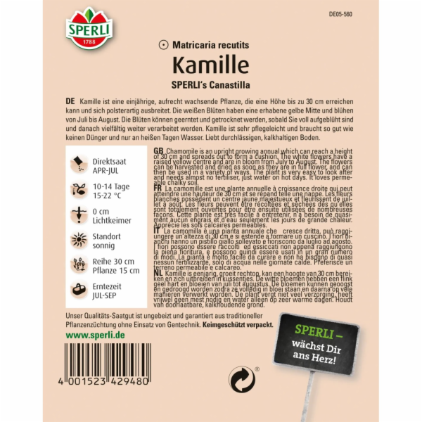 Sperli heřmánek "Sperlis Canastilla"