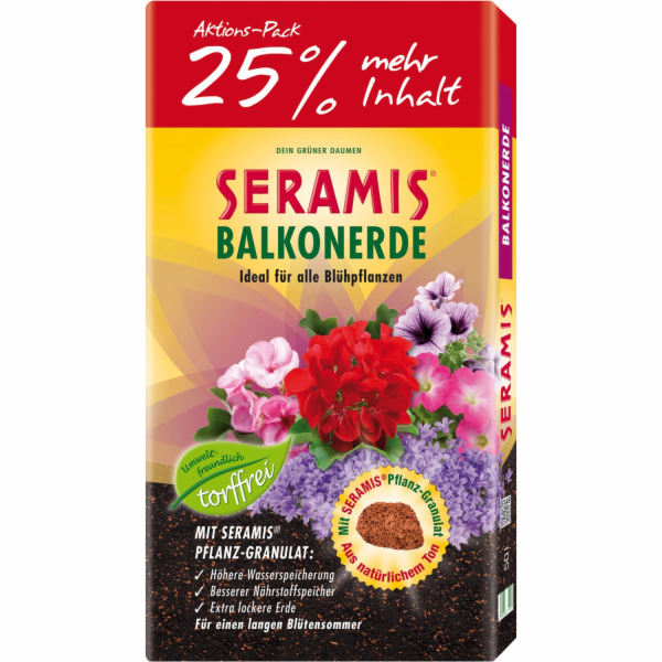 Seramis Balkonová zemina bez rašeliny 50 l