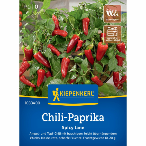 Chilli paprička Kiepenkerl „Spicy Jane“ F1 hybrid