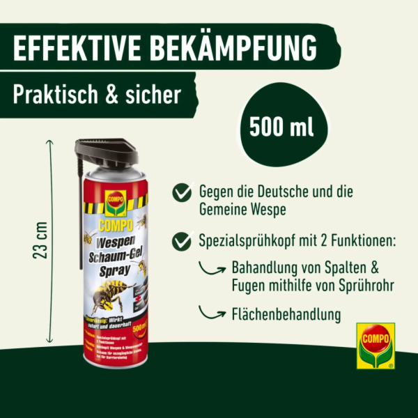 Pěnový gelový sprej Compo Wasp 500 ml