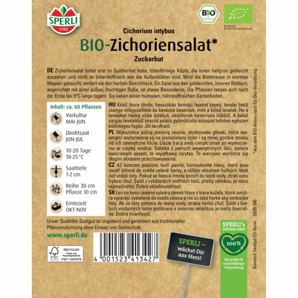 Sperli Bio čekankový salát