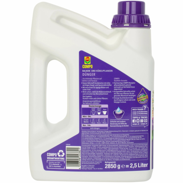 Hnojivo Compo pro balkonové a nádobové rostliny 2,5 l