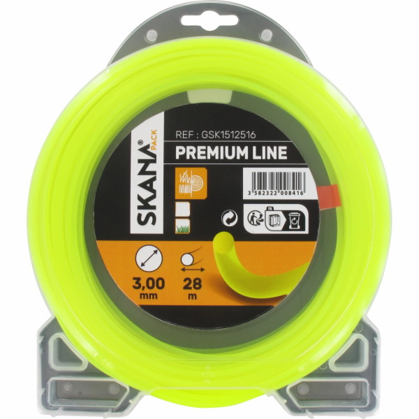 Struna Skana Premium, kulatý profil, 3 mm x 28 m, žlutá