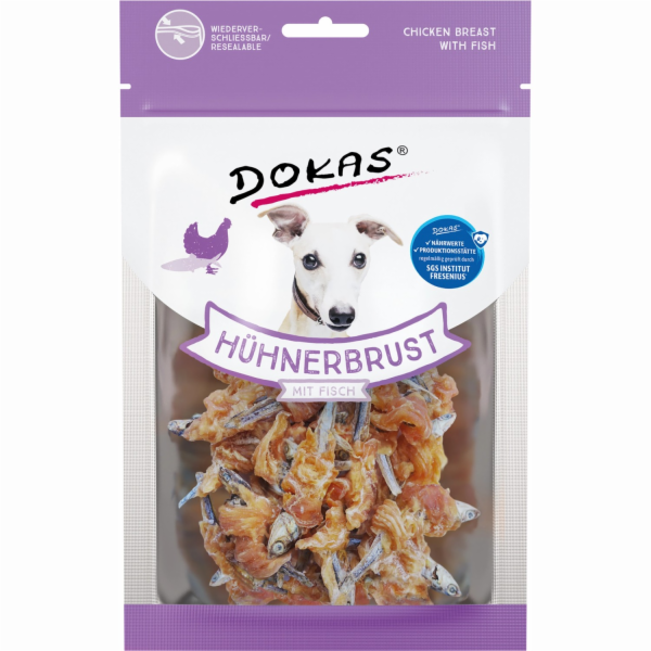 Dokas Kuřecí prsa s rybou 70g