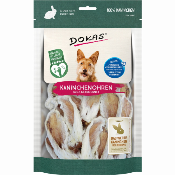 Dokas králičí uši s kožešinou 100 g