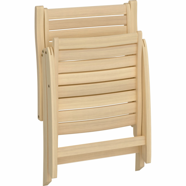 Skládací židle Canston, dřevěná s nastavitelnými područka...