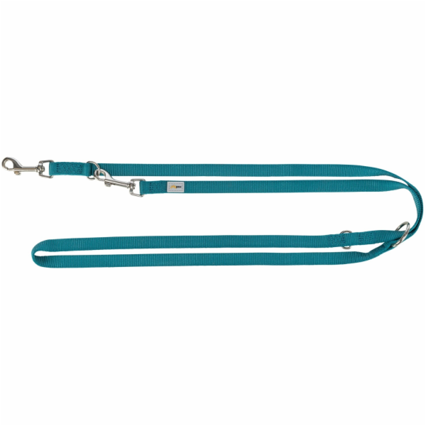 Jollypaw popruhové vodítko V-leash 200 cm x 20 mm petrole...