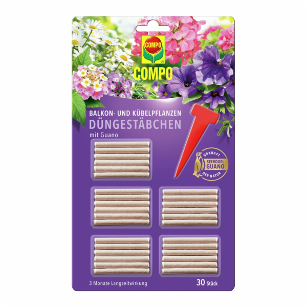 Kompozitní hnojivo v tyčinkách pro balkonové a hrnkové ro...