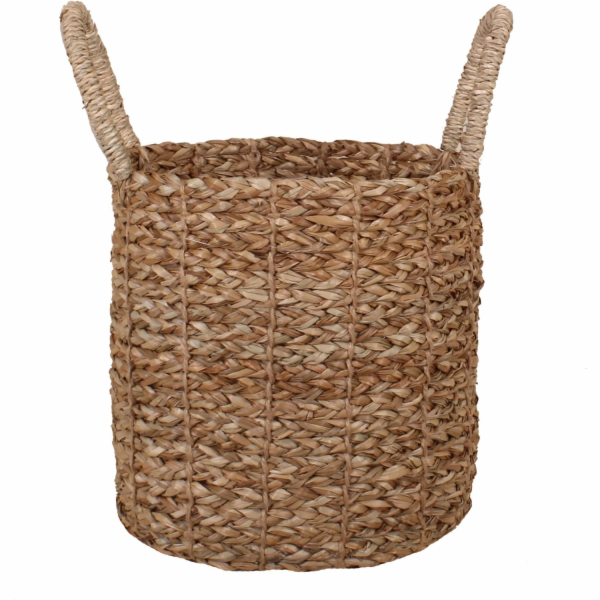 Košík z mořské trávy s uchy, O 23 cm x 23 cm, přírodní
