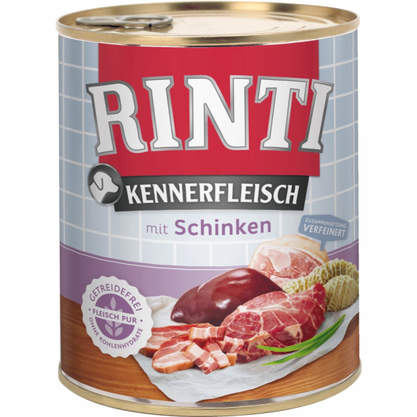 Rinti mokré krmivo pro psy, šunkové maso pro znalce, 800 g