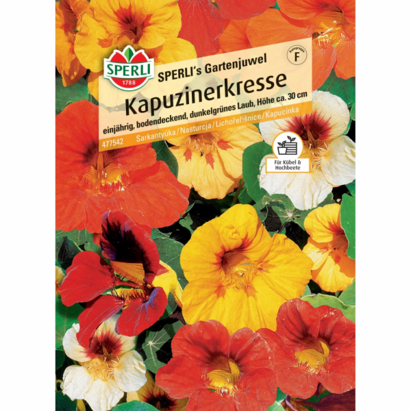 Sperliho Nasturtium "Sperliho zahradní klenot" Tropaeolum...