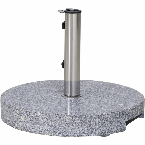 Podstavec pro zahradní slunečník Siena, žulový šedý, 40 kg