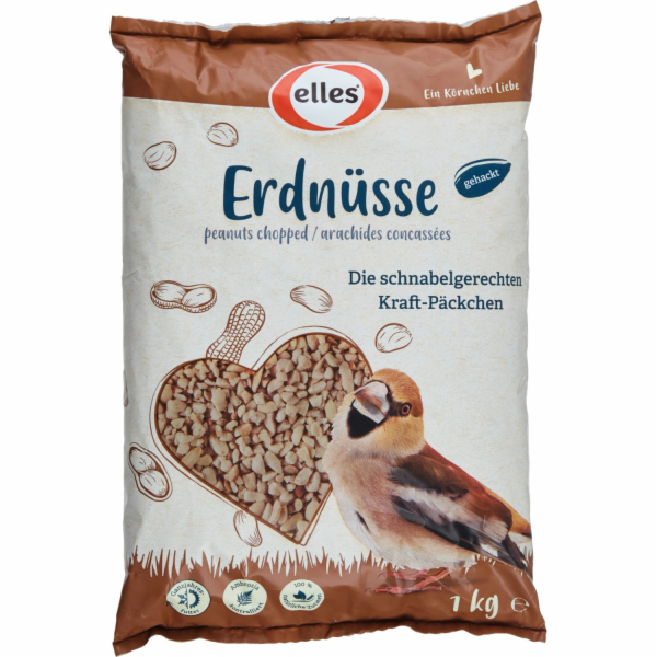 Elles Krmivo pro divoké ptáky Arašídy sekané 1 kg
