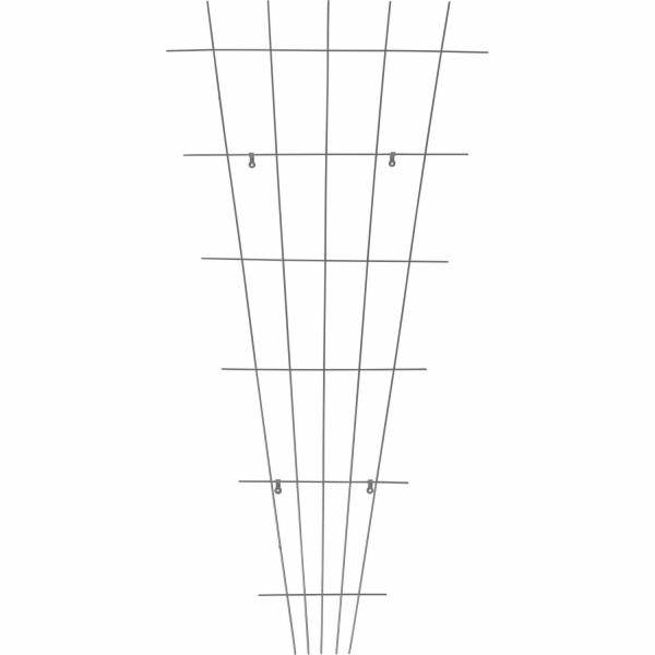 Vějířová mříž 150 cm x 75 cm antracitová