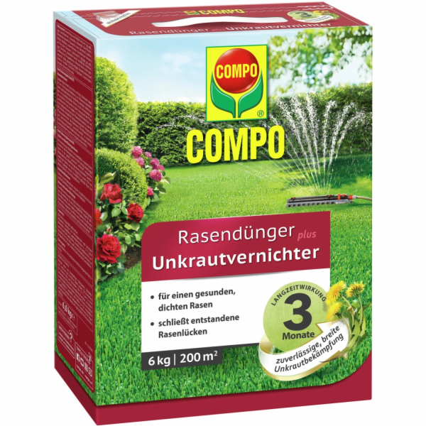 Komplexní hnojivo na trávník a herbicid 6 kg na 200 m2