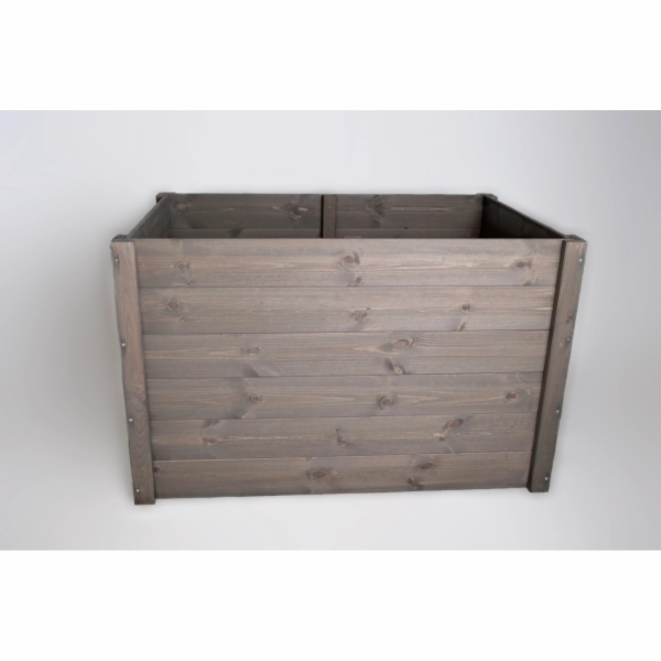 Vyvýšený záhon 115 cm x 76 cm x 72 cm šedý