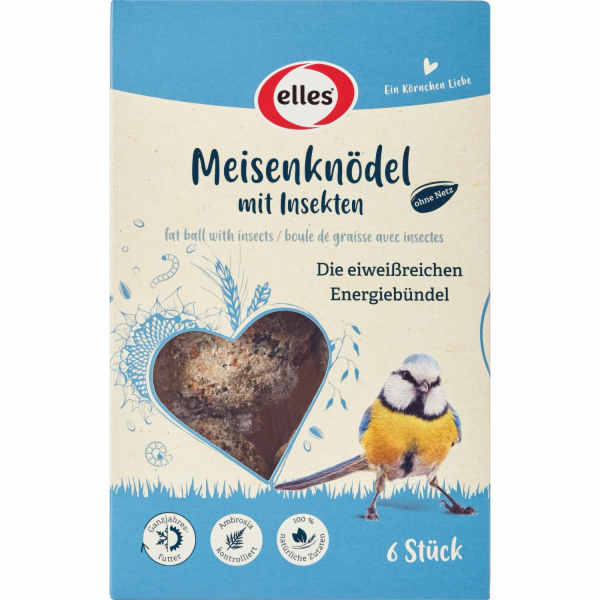 Lojové kuličky Elles s hmyzem, bez síťky, 6 kusů