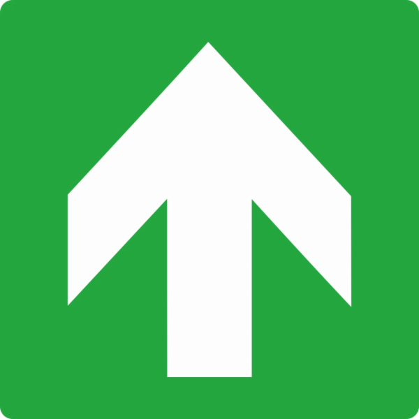 Dveřní cedule "Šíp" 10 cm x 10 cm z tvrdého PVC