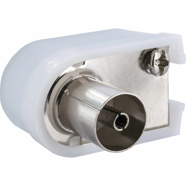 Úhlová zásuvka Schwaiger IEC bílá