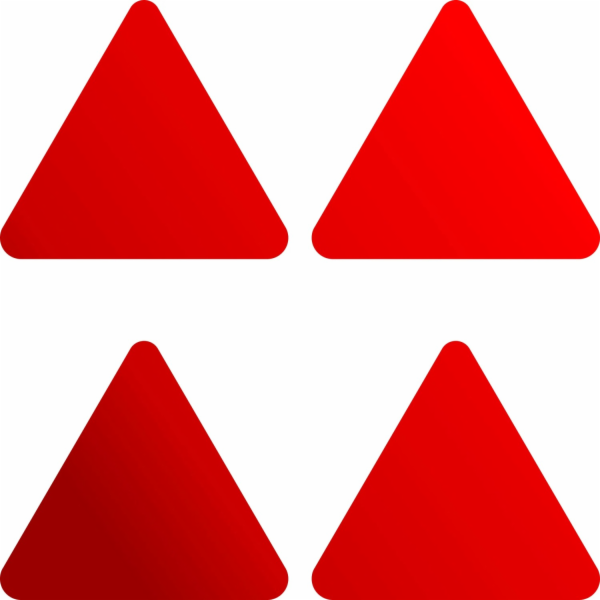 Holografické samolepky odrážející světlo "Triangle Red" 1...