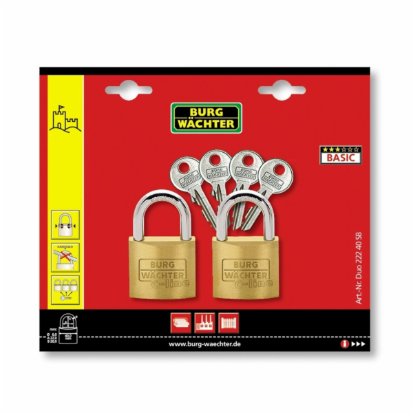 Burg Wächter Sada visacích zámků Duo 222 30 SB