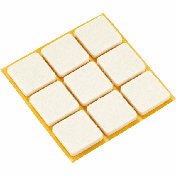 Samolepicí parketové kluzáky, 25 mm x 25 mm, 9 kusů