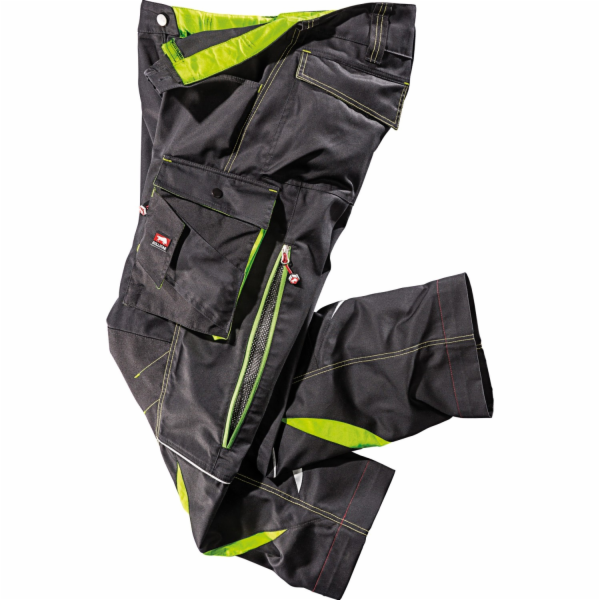 Pracovní kalhoty Bullstar Ultra v černé a limetkové barvě...