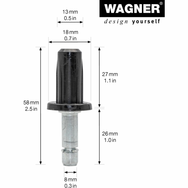 Wagnerův čep a hnací pouzdro 13 mm SV balení 70% 2 kusy