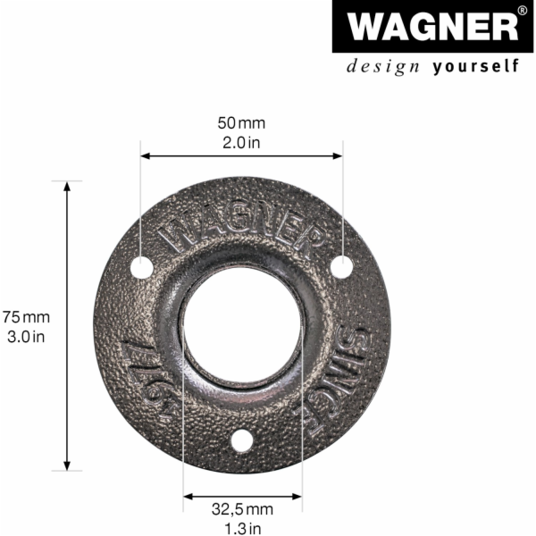 Nábytková noha Wagner, průmyslová trubka, průměr 32,5 mm,...