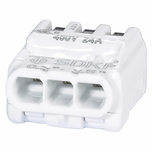 Páková svorka 3pólová O 0,2 mm - 2,5 mm 10 kusů