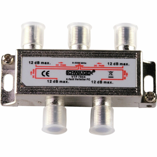 Schwaiger 4-cestný splitter 12 dB