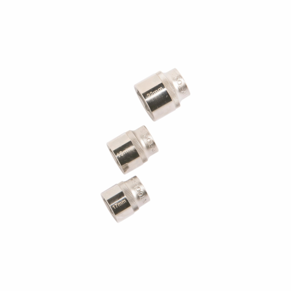 Sada nástrčných klíčů LUX-TOOLS, 3dílná, 17 mm, 19 mm, 22 mm