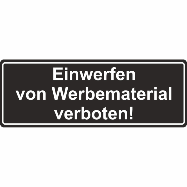 Samolepka "Žádná reklamní pošta" 10,5 cm x 4 cm PVC fólie
