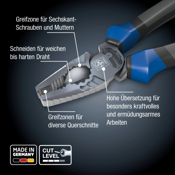 LUX-TOOLS PRO kombinované kleště 160 mm, rukojeti 3K, vyr...