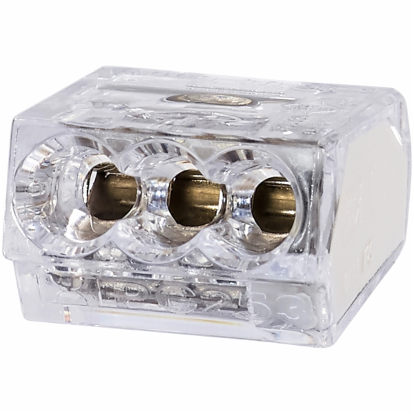 3pólové zásuvné svorky, průměr 0,5 mm - 2,5 mm, 10 kusů