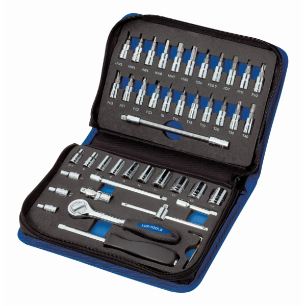 Sada nástrčných klíčů LUX-TOOLS 6,3 mm (1/4"), 45dílná