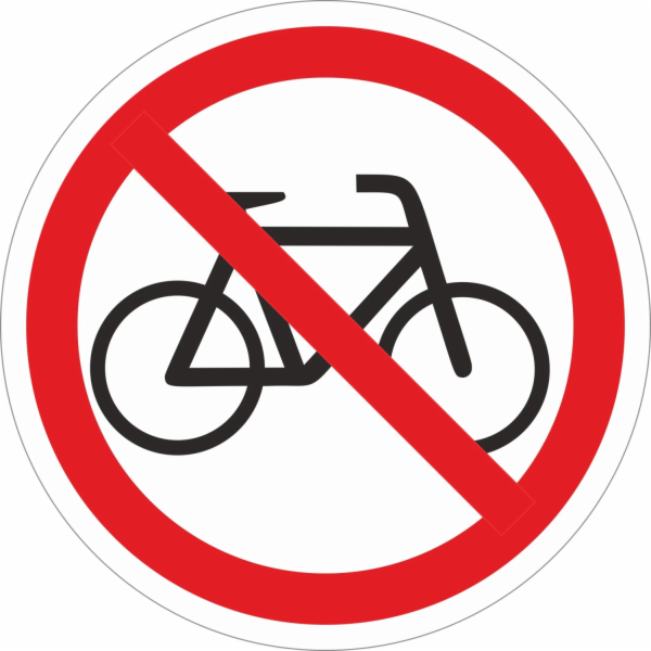 Výstražná a informační cedule "Jízda na kolech zakázána" ...