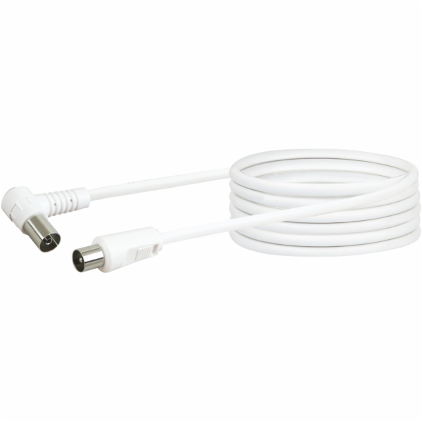 Připojovací kabel Schwaiger s úhlovou zástrčkou 90° bílý,...
