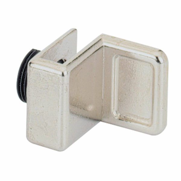 Poniklovaná skleněná klika Hettich