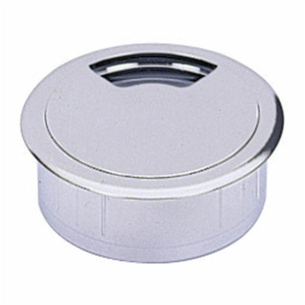 Kabelová průchodka Hettich O 60 mm plastová, chromová matná