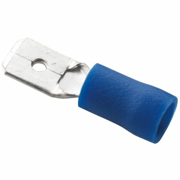 Modrý plochý konektor 1,5 mm2 - 2,5 mm2, plně izolovaný