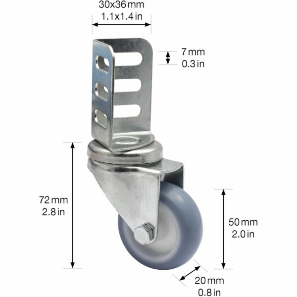 Wagner Apparatus otočná kolečka sada 4 kusů měkká nosnost...