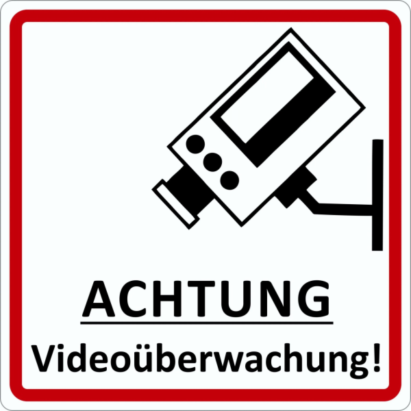 Cedule na dveře "Pozor, video dohled" 12 cm x 4,5 cm z tv...