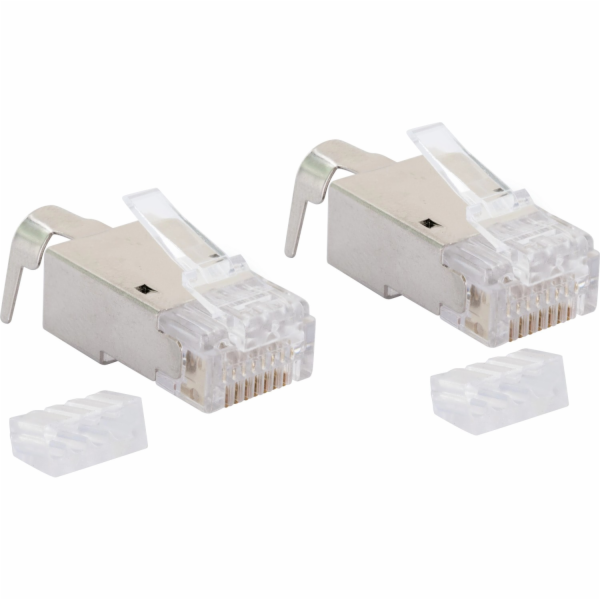 Sada síťových zásuvek Schwaiger CAT 6A / CAT 7 bílá