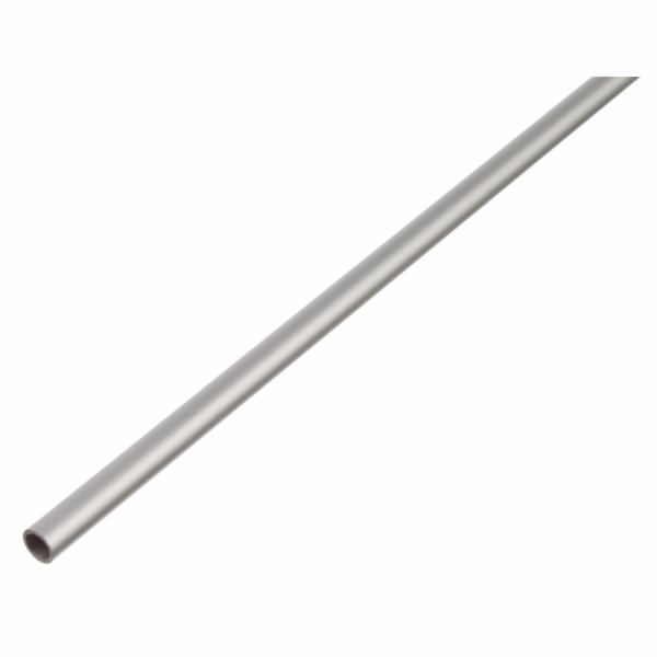 Kulatá trubka, stříbrně eloxovaná, 10 mm x 10 mm x 1000 mm