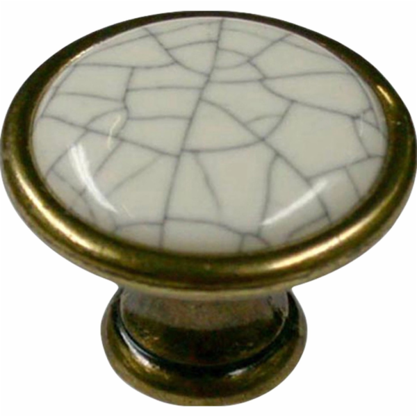 Knoflík 1700, starožitná mosaz, leštěná