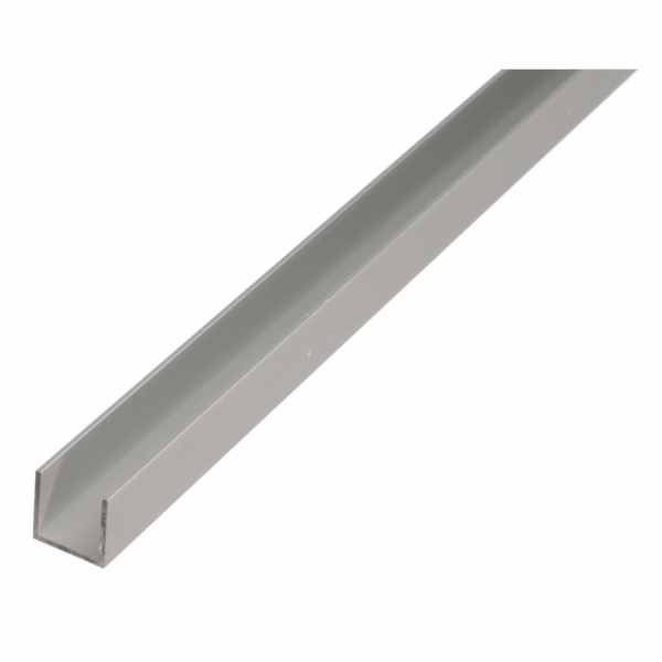 U-profil hliníkový 10 mm x 12 mm x 2 000 mm stříbrný