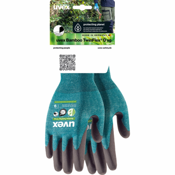Ochranné rukavice Uvex Bamboo TwinFlex D xg, velikost 08