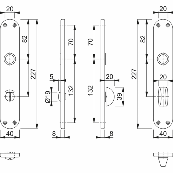 AnsaPro pár dlouhých desek do koupelny a WC Eder 37 mm - ...