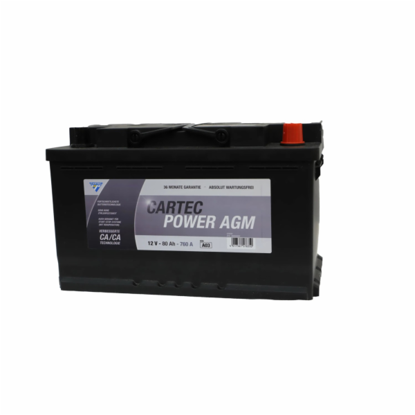 Startovací baterie Cartec Power AGM 80 Ah/800 A